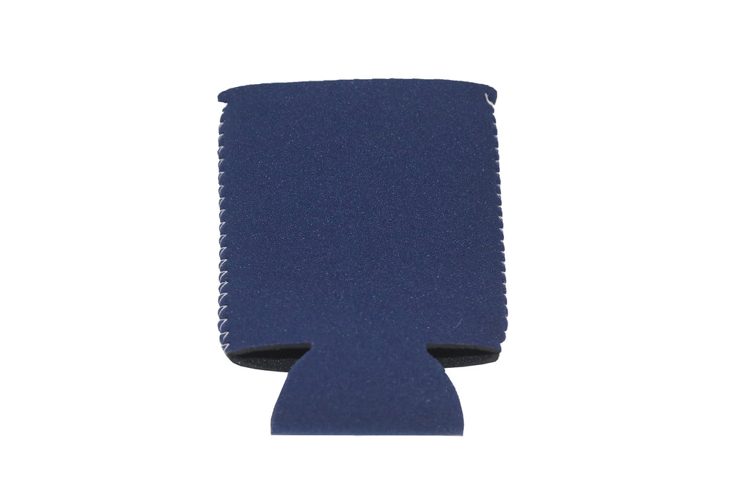 Blue can coozie back. 