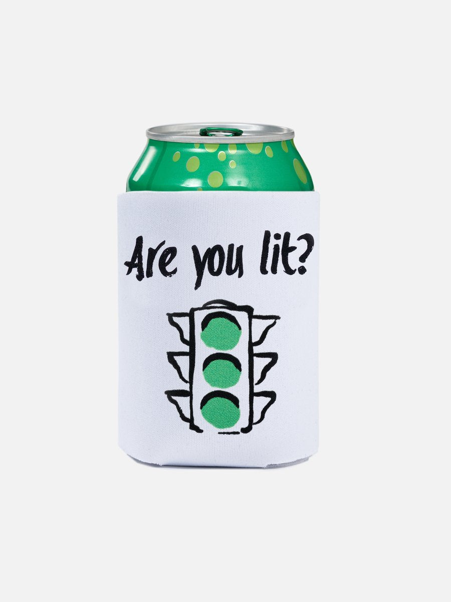 GREENLIGHTS DRINK KOOZIE WHITE
