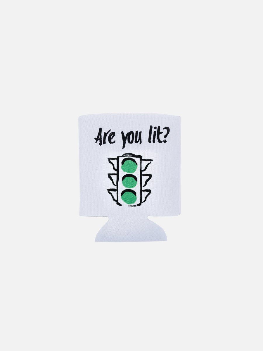 GREENLIGHTS DRINK KOOZIE WHITE