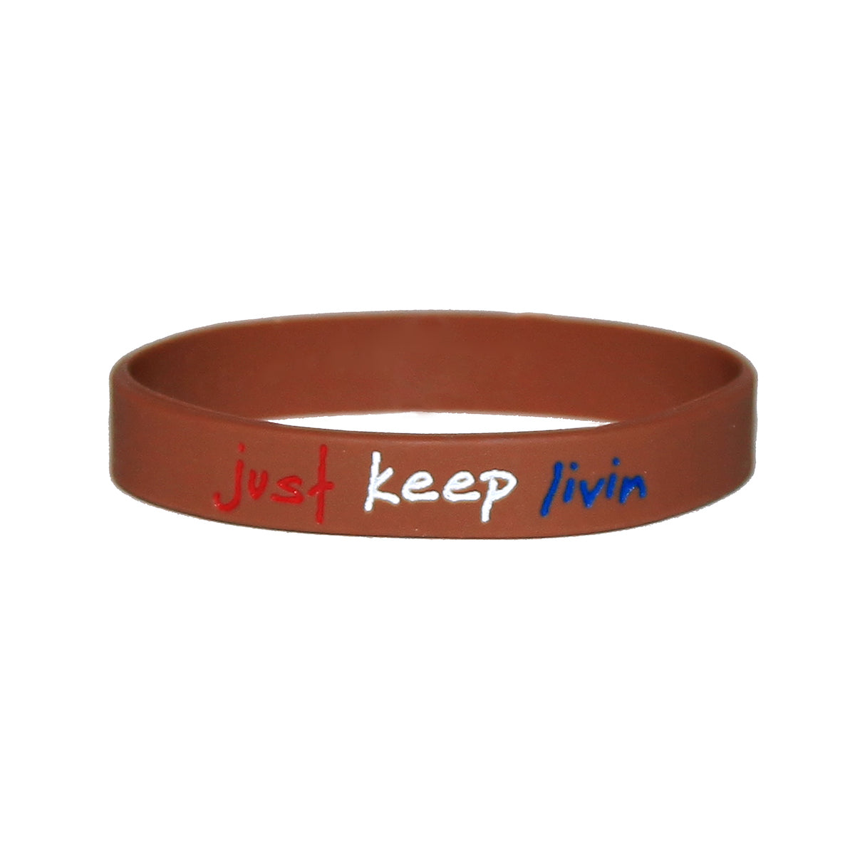 just keep livin wristband